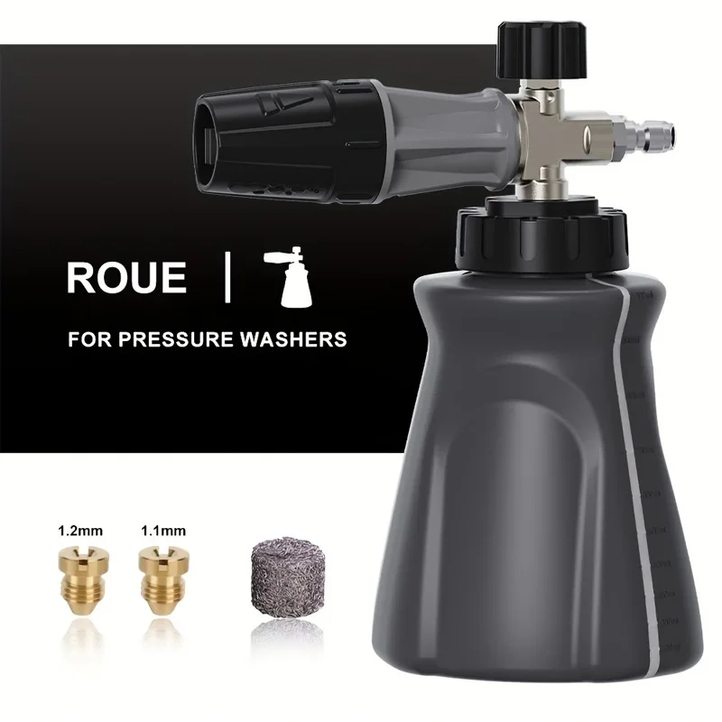 New Arrival High Pressure Car Washer Transparent Foam Cannon Adjustable Snow Foam Lance Nozzle Kit 1/4 Quick Connect Foamer