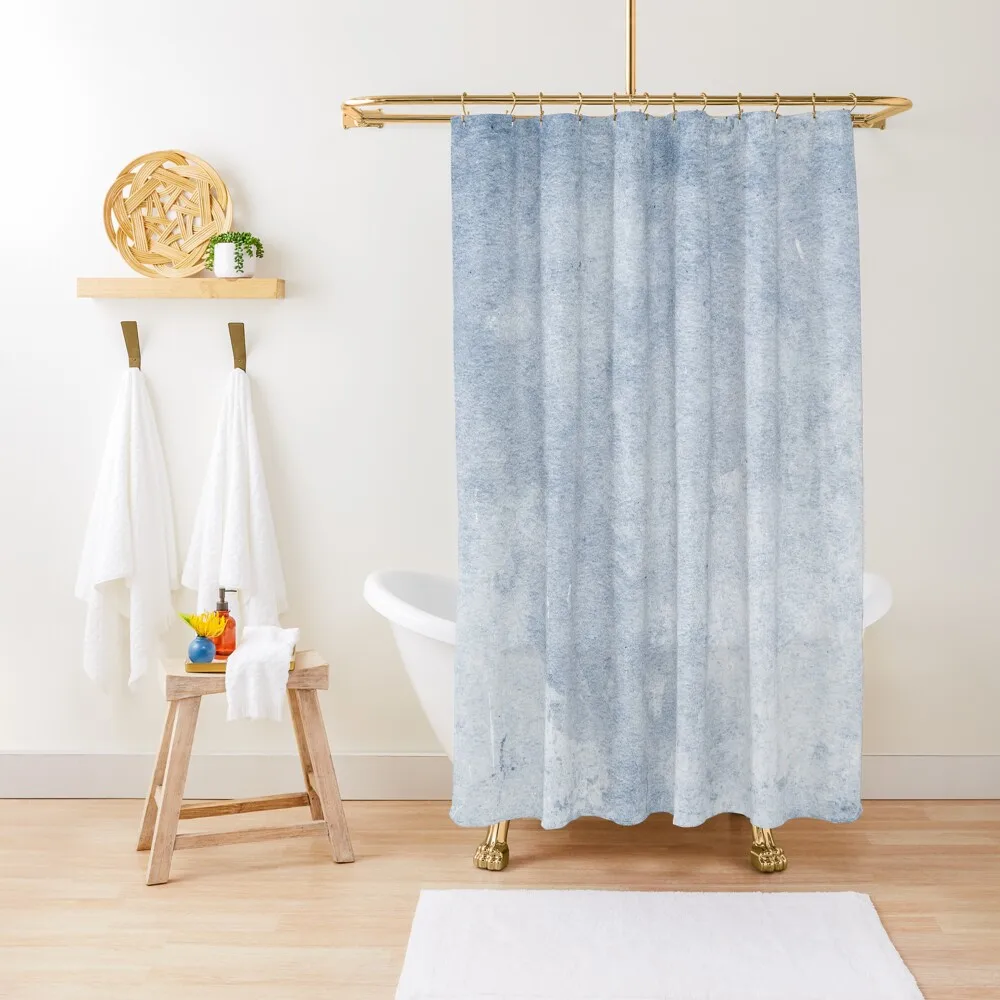 

Watercolor pale blue gray Love grunge background texture Shower Curtain Shower Set Curtain