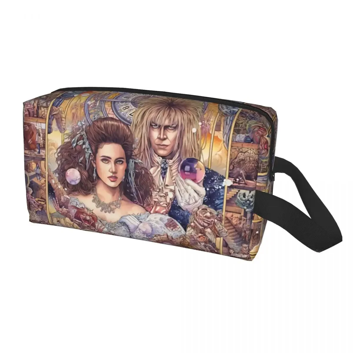 Custom Film Labyrinth Travel Cosmetic Bag Jareth The Goblin King Movie Toiletry Makeup Organizer Lady Beauty Storage Dopp Kit