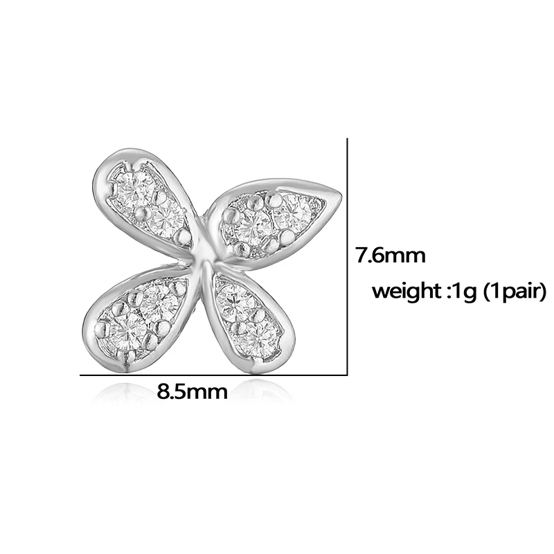 أقراط مطلية بالذهب بأحجار الزركونيا المكعبة ، مرصعة معدنية ممتازة للسيدات ، مجوهرات حلوة ورومانسية