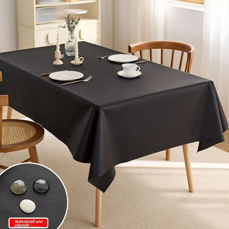Solid Color Waterproof Oil-Proof Washable Tablecloth Coffee Table Mat Photography Background Decorative Cloth