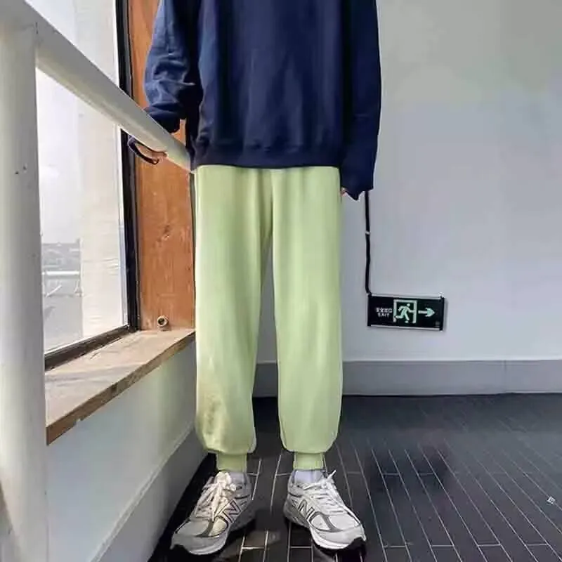 

Новые мужские брюки в кампусном стиле, осенне-весенний стиль для пар, удобные спортивные свободные спортивные штаны большого размера для отдыха