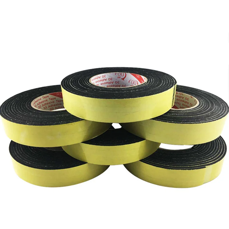 New EVA Single Sided Adhesive Tape Foam Sponge Waterproof Weather Stripping car Window Door Seal Strip anti slip collision pad