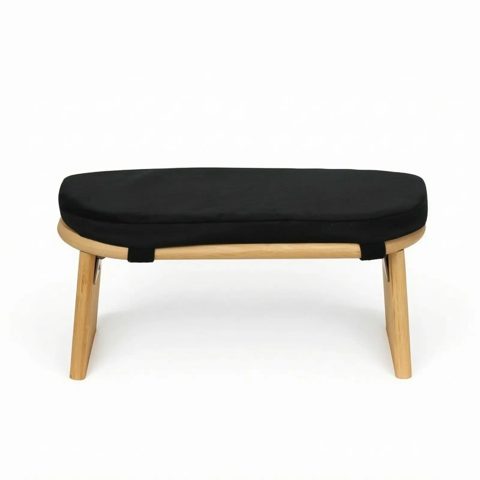 Ergonomic Yoga Meditation Stool Bamboo Frame Padded Seat for Knee and Ankle Relief