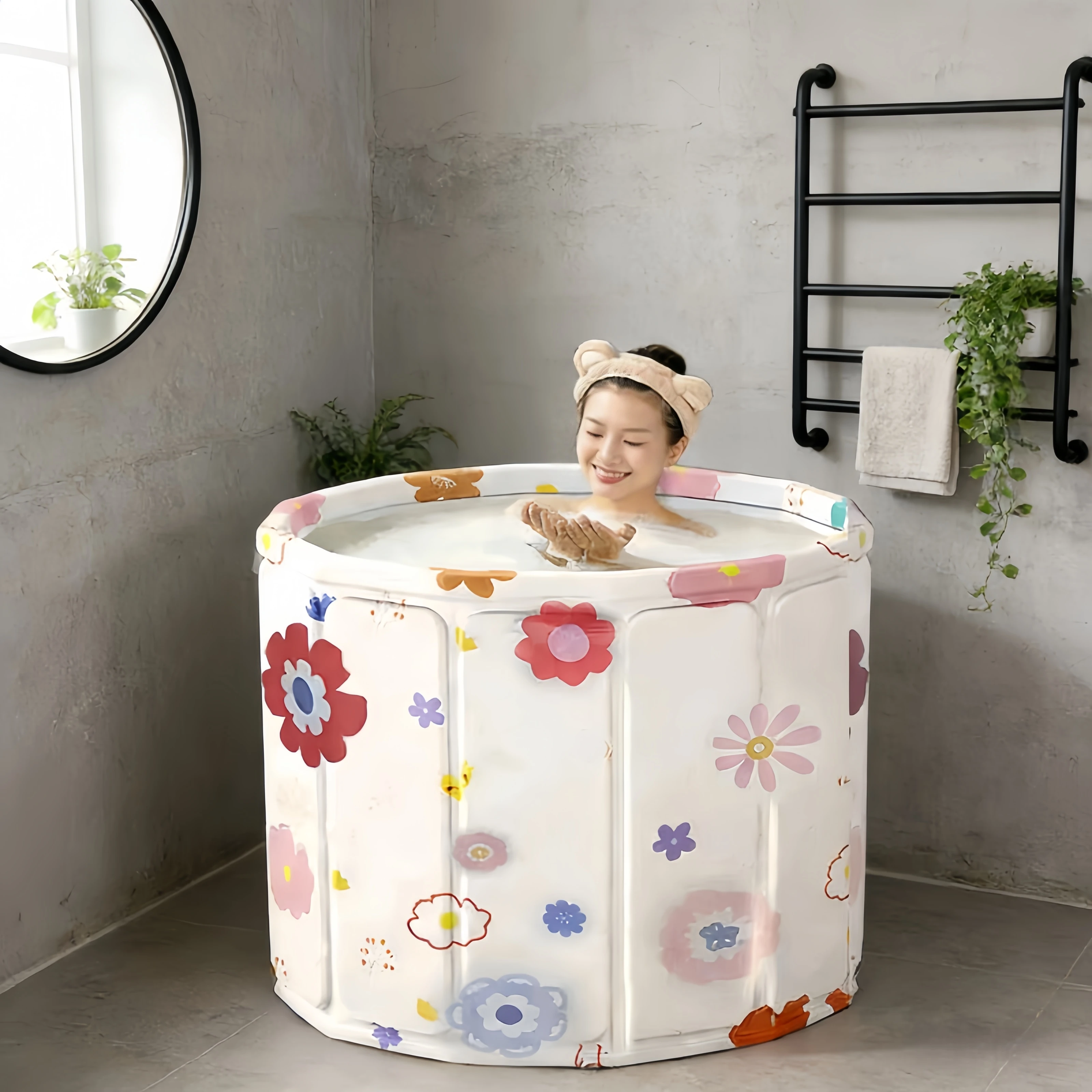 Erhöhte, faltbare, tragbare Badewanne für Erwachsene, Kinder, Babys, Schwimmen, Haushalt, PVC, ohne Installation, Badewanne, Badezimmerzubehör