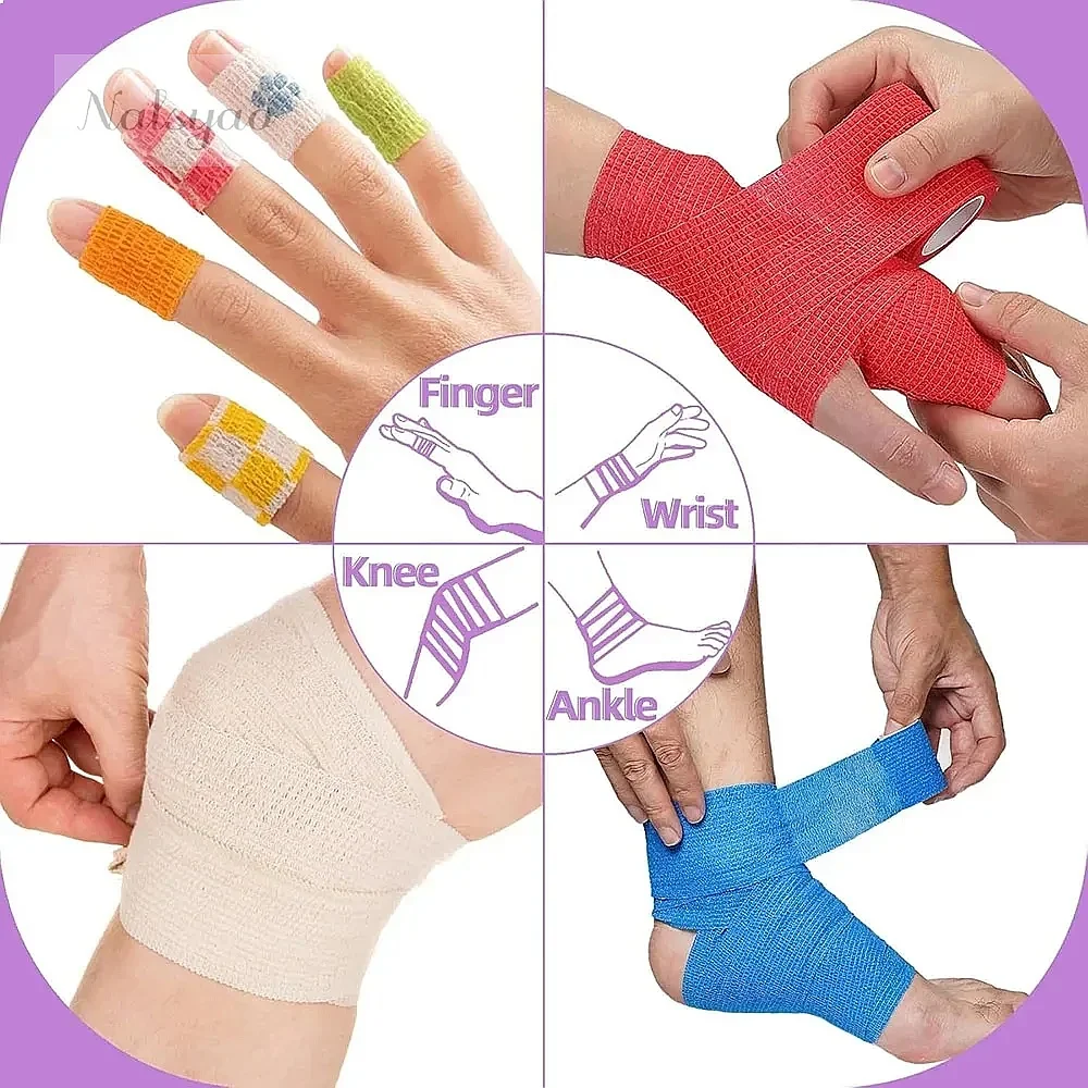Tattoo Accessories 5cm Tattoo Grip Tape Non-woven Bandage Cover Wraps Waterproof Self Adhesive Finger Protection