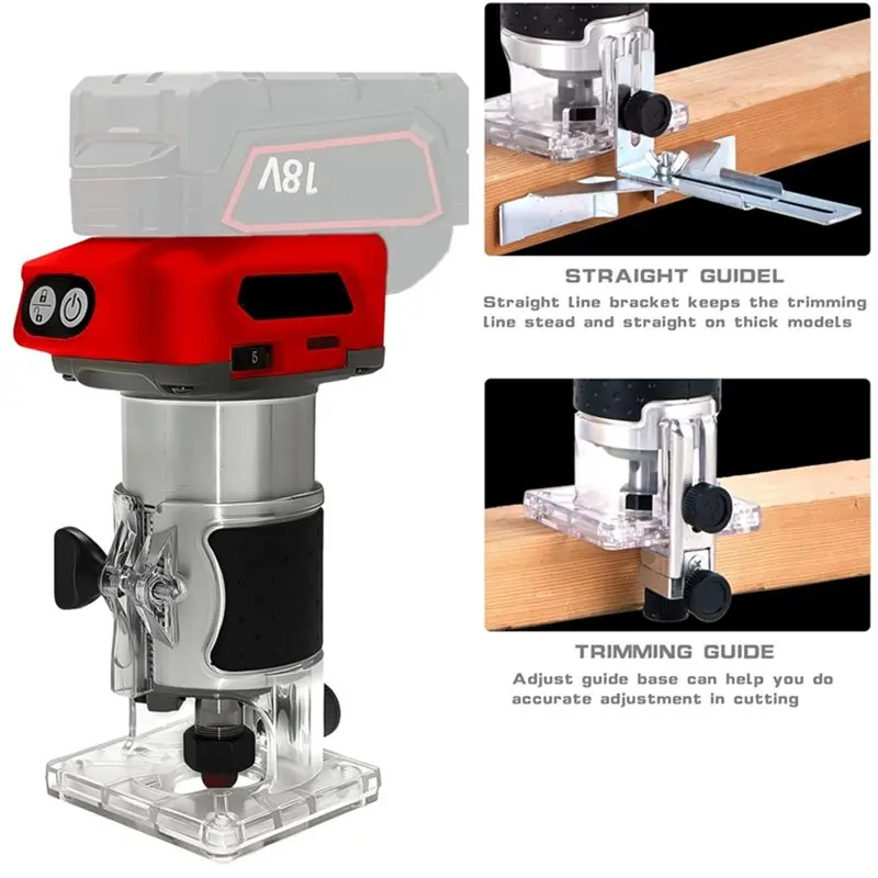 AC62-Handheld Plunge Router Set For Milwaukee 18V Li-Ion Battery
