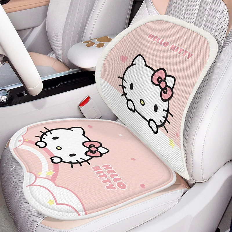 Sanrio Car Driver Lumbar Pillow Lumbar Pad Breathable Waist Support Cute Cartoon Hello Kitty My Melody Car Accessories Gift