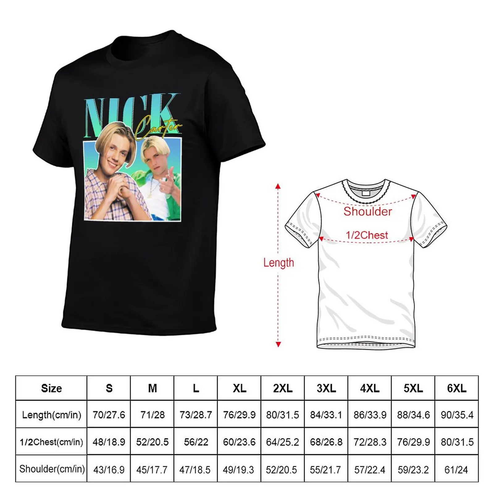 Nick Carter Backstreet Boys 90s Style T-Shirt oversizeds blanks plus size clothes man clothes luxury clothes men