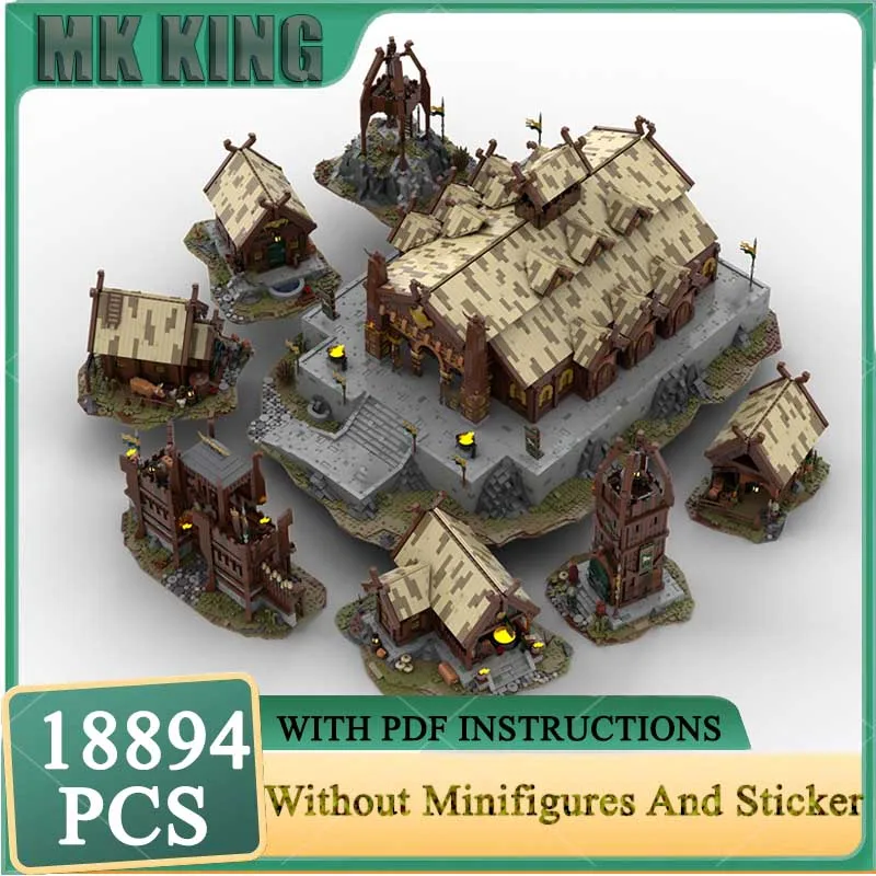 

Movie Model Moc Building Bricks Magical Rings Bundle 8 in 1 Model Technology Blocks Famous Scene Toy Assembly Holiday Gift Set