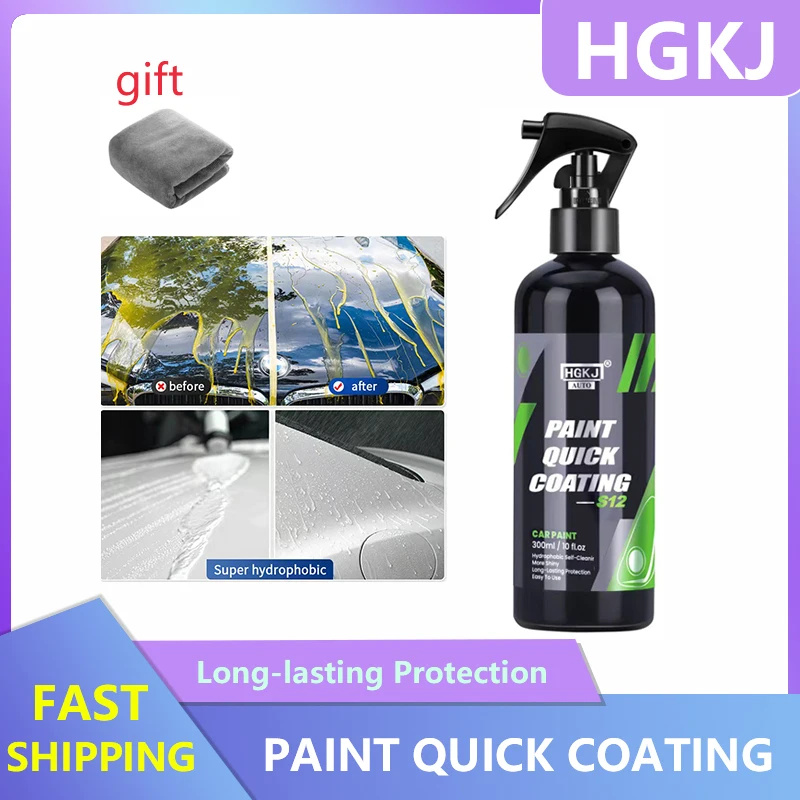 

HGKJ S12 Nano Ceramic Coating Car Body Polish Paint Car Hydrophobic Spray Car Care Coating Body Cleaning Paint Recover Shine