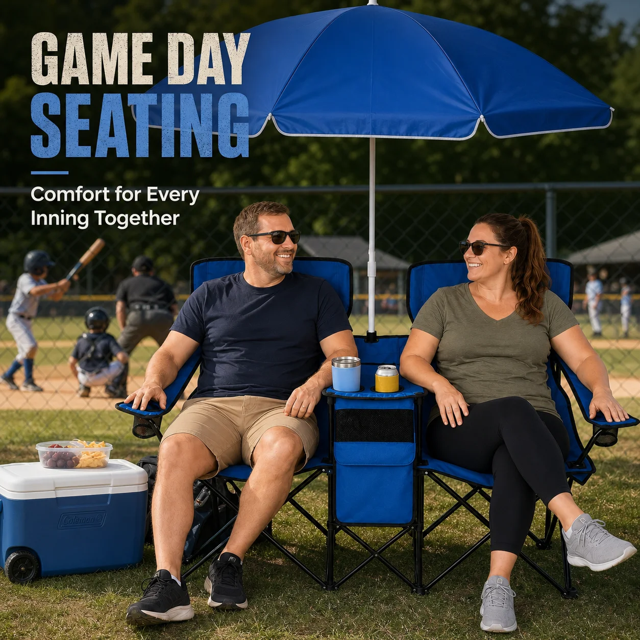 Double Seat Folding Camping Ch - Outdoor Camping Umbrella recension och pris