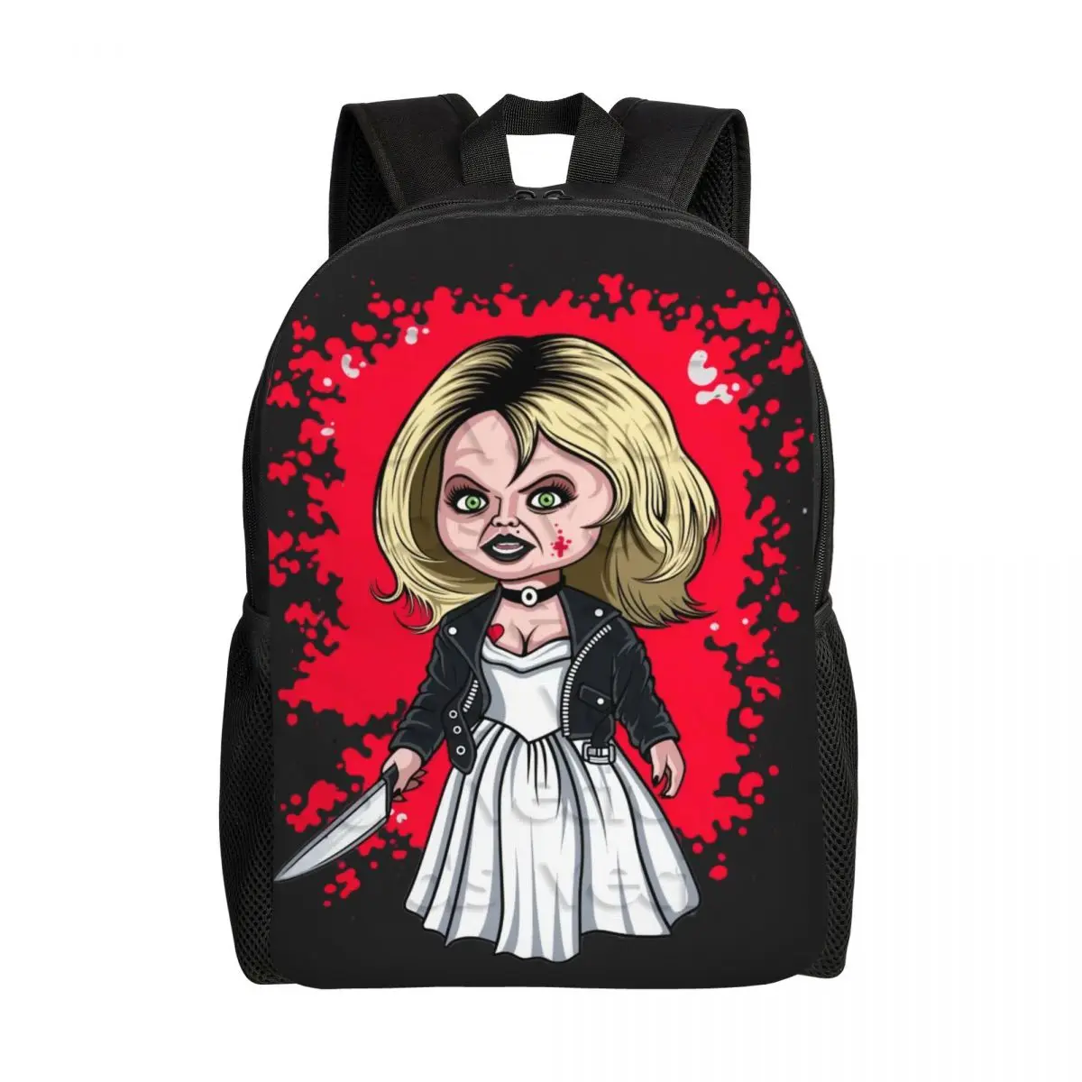 Customized 3D Print Bride Of Chucky Backpacks Boys Girls Scary Tiffany School College Travel Bags Bookbag Fits 15 Inch Laptop