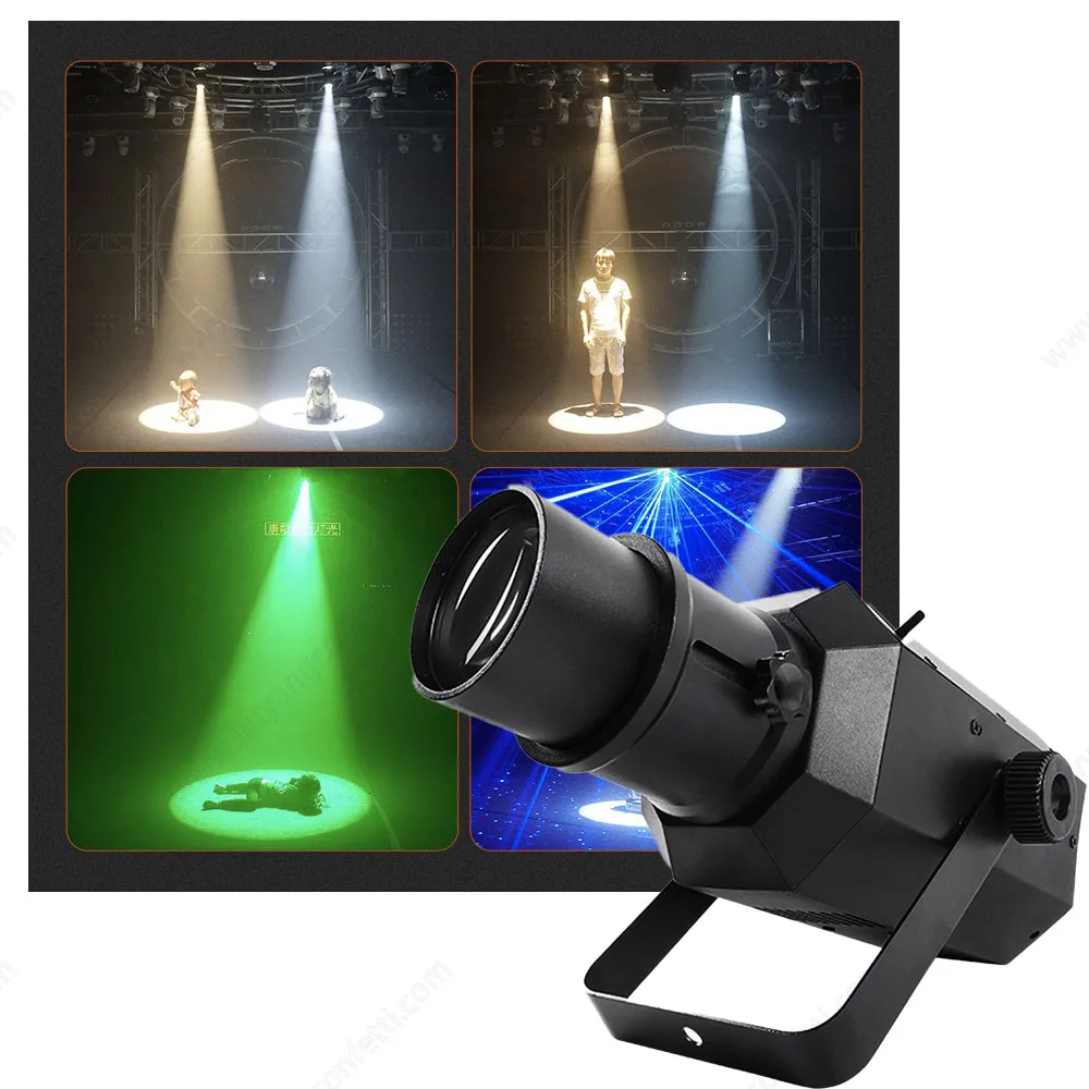 Focus Light Follow Spot Lamp Zoom LED ProfileWedding  Disco Night Club Event Stage Hotel Projector Home Decoration Wedding Bride