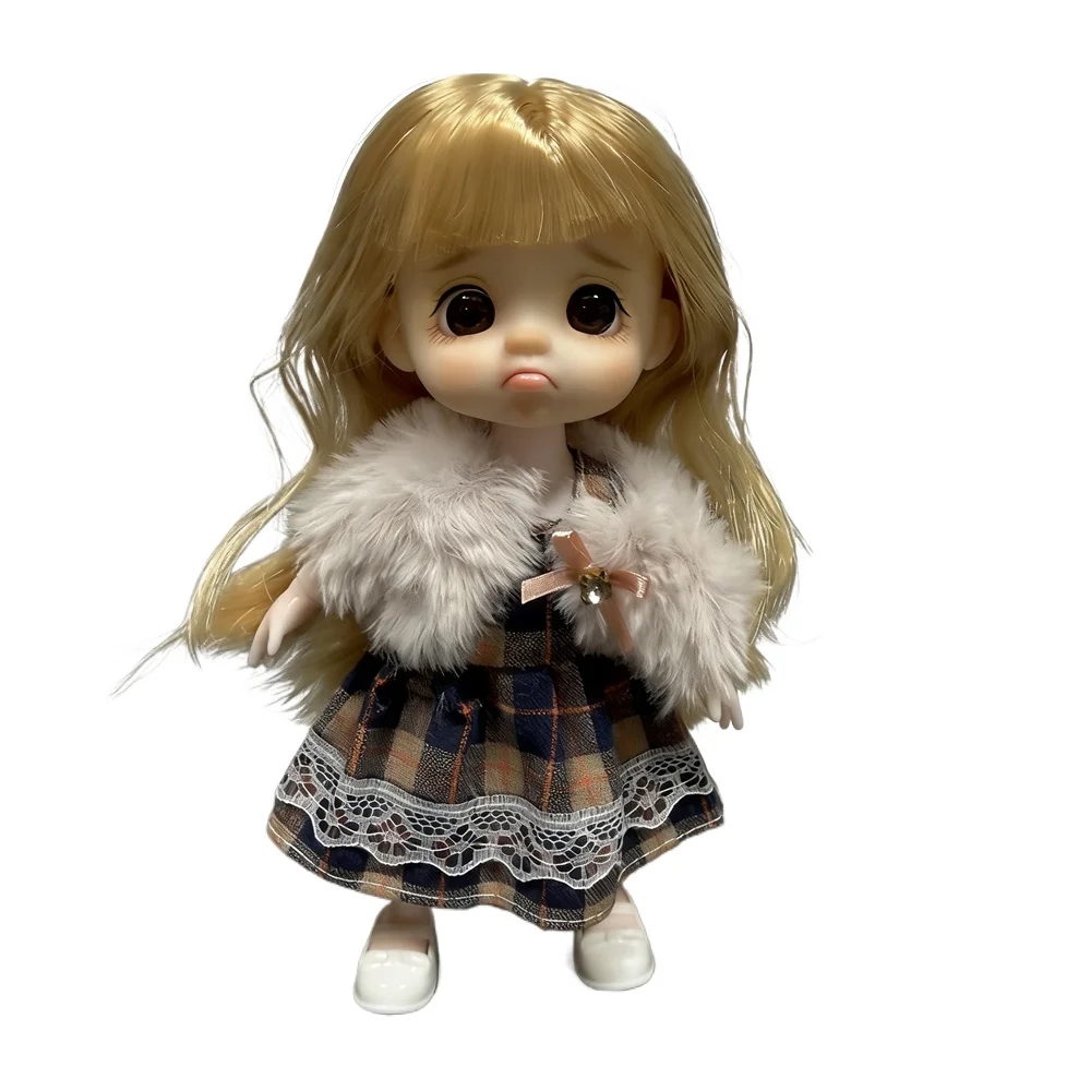 16cm 1/8 Doll 3D Simulation Eye With Multi Joint Movement Dolls And Clothing Set DIY Toy Gift