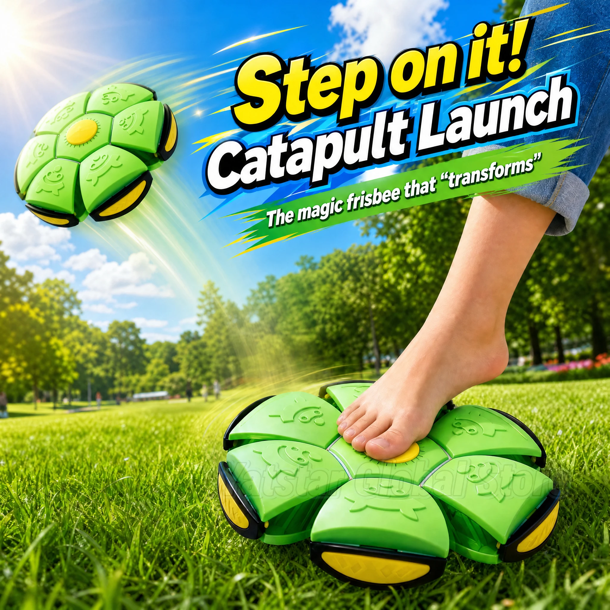 

2026 New Magic Deformation Flying Saucer Soccer Ball Foot Pressure Relief Stress Decompression Vent Outdoor Toys for Kids Adults