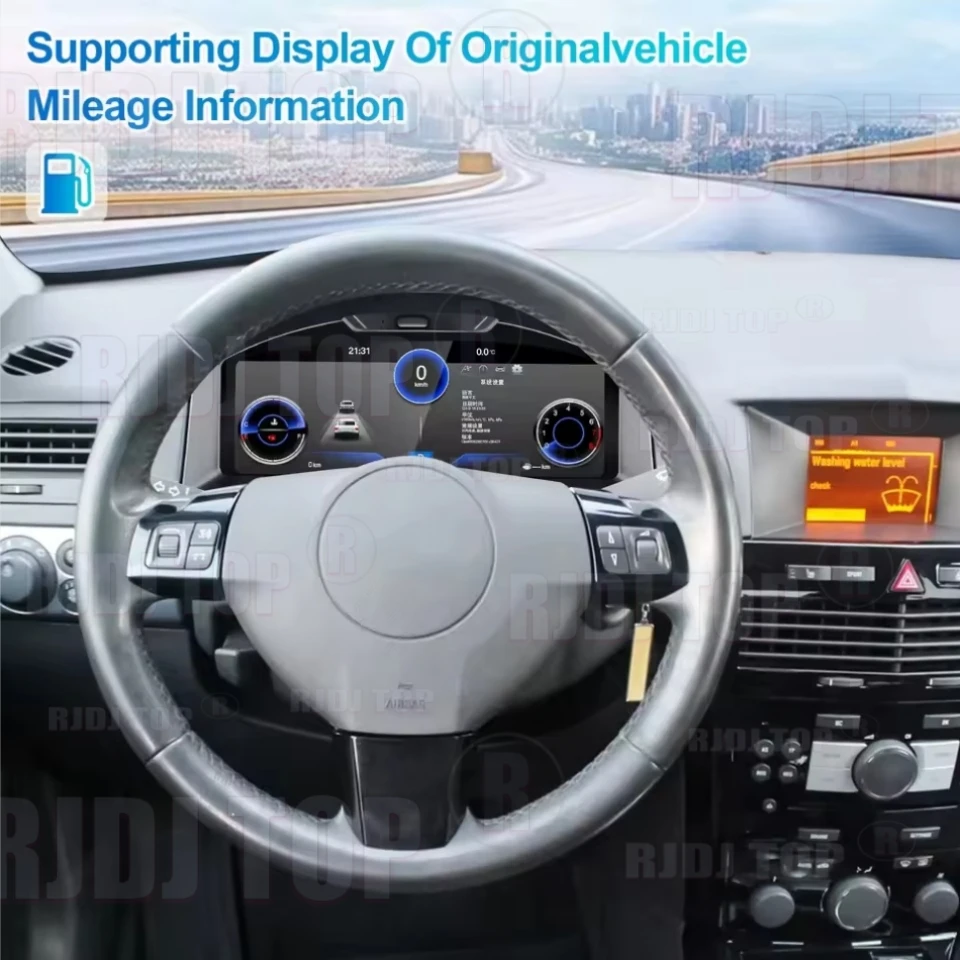 LCD Digital Cluster Update For Opel Astra 12.3 Inch 2004-2010 Instrument Panel Upgrade Speedometer Odometer Dashboard Display