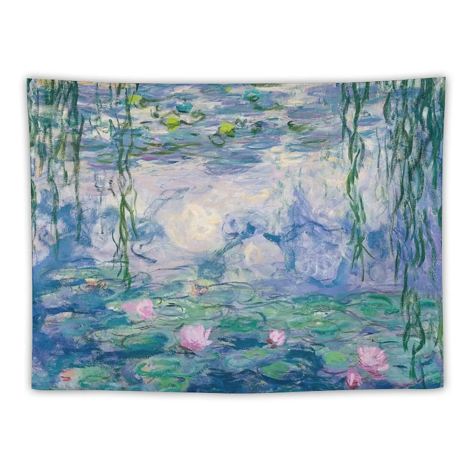 Water Lilies Claude Monet Fine Art Tapestry Tapete For The Wall Aesthetic Room Decoration Funny Decorative Wall Murals Tapestry