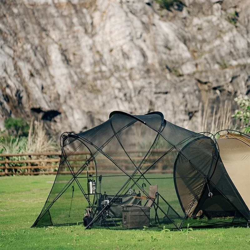 Mesh outdoor mosquito-proof tent, camping canopy, sunshade and sun protection panoramic mesh cover