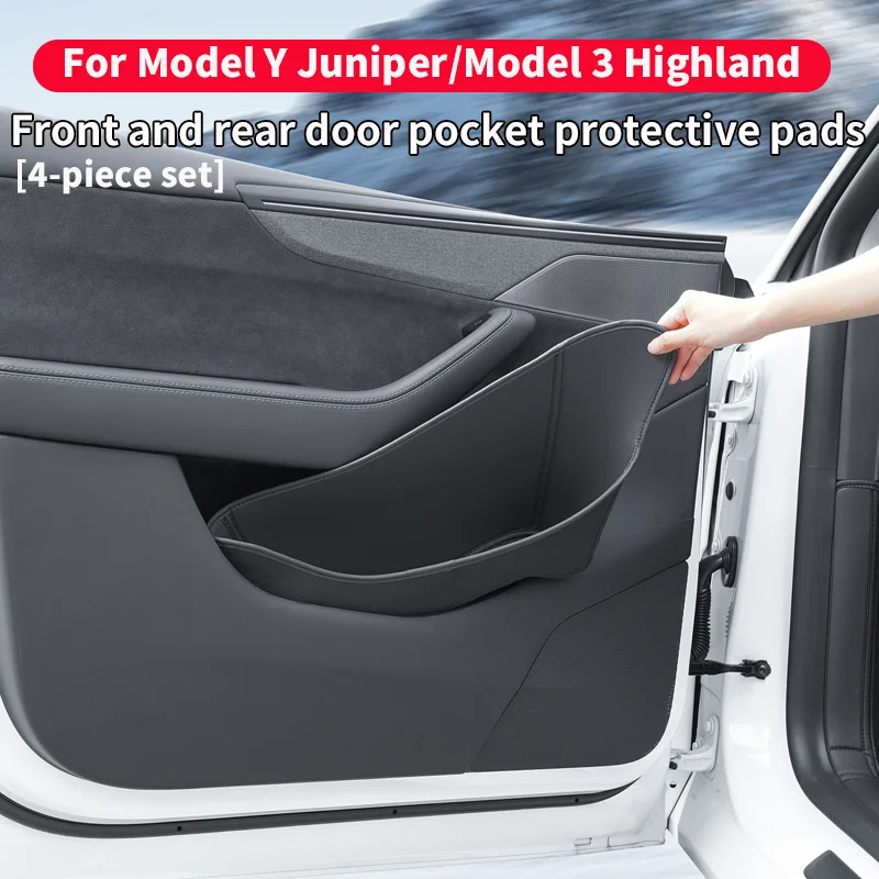 

Для Tesla Model Y Juniper, защитные накладки на отделение для передних и задних дверей, накладки на дверные прорезы. Набор из 4 предметов