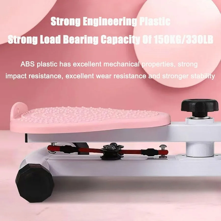 آلة تويستر الخصر ذات الألواح الوردية لتقوية وتخفيف الوزن مع لوحة الإعصار مع تدريب التوازن #3