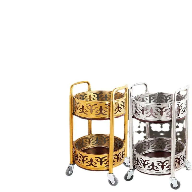 Multifunctional Mobile Service Trolley, Wine Cake Tea & Drink Cart for Hotel, Bar, KTV and Restaurant Use