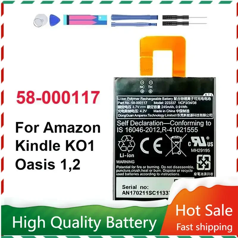 

Battery 58-000117 58000117 245mAh Mobile Phone for Amazon Kindle KO1 Oasis 1,2 Oasis1 Oasis 2 Oasis2 Tablet Bateira