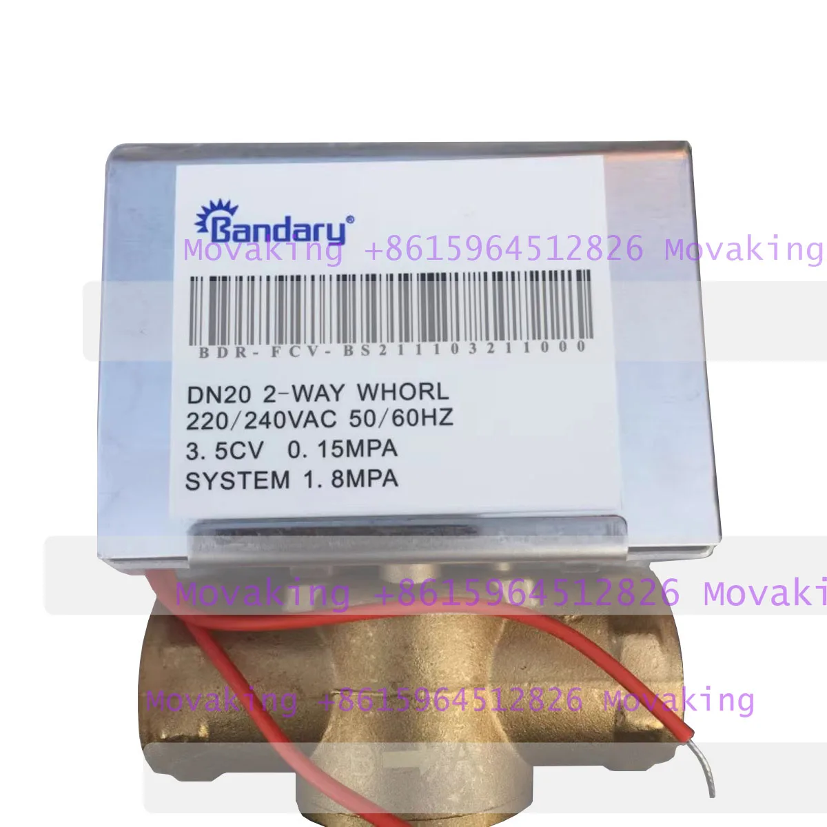 ملحقات آلة الثلج Bandary DN20 2-WAY 220/240VAC 3.5CV 0.15MPA SYSTEM 1.8MPA صمام الملف اللولبي #1