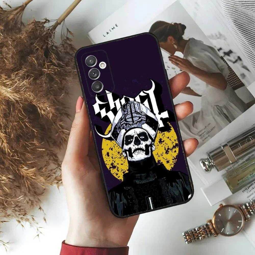 G-Ghost Heavy Metal Band Phone Case For Samsung S24,23,22,30,21,10,9,Ultra,Plus,Lite,FE,5G Black Soft Case