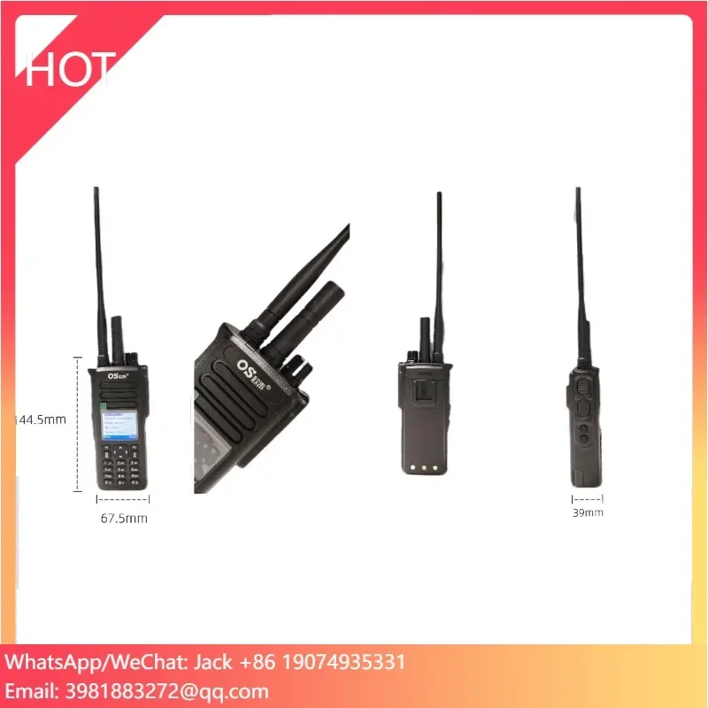 Hot Selling 10w Uhf PoC Long Range Two Way Radio with LED Display Business PMR Portable Walkie-Talkie