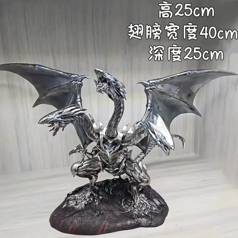 

25 см фигурка Yu-Gi-Oh голубые глаза фигурки белого дракона со светом статуя из ПВХ модель игрушки высокое качество коллекции настольный декор подарки