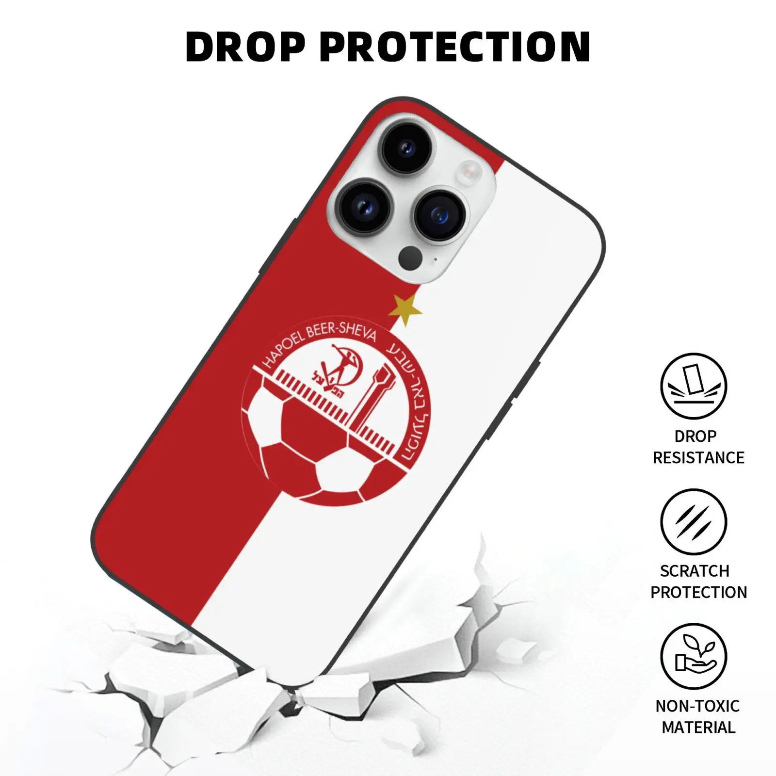 Hapoel Beer Sheva Case for iPhone 15 14 11 Pro Max 13 12 Mini XR XS X 8 7 6 6S Plus Soft Silicone Shockproof Cover