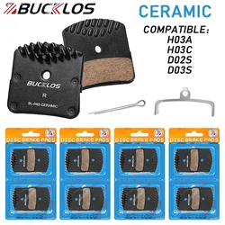 BUCKLOS Bike Hydraulic Brake Pads for H03A H03C D02S D03S Ceramic Bicycle Brakes Pads Heat Dissipation Road Mountain Bike Pad