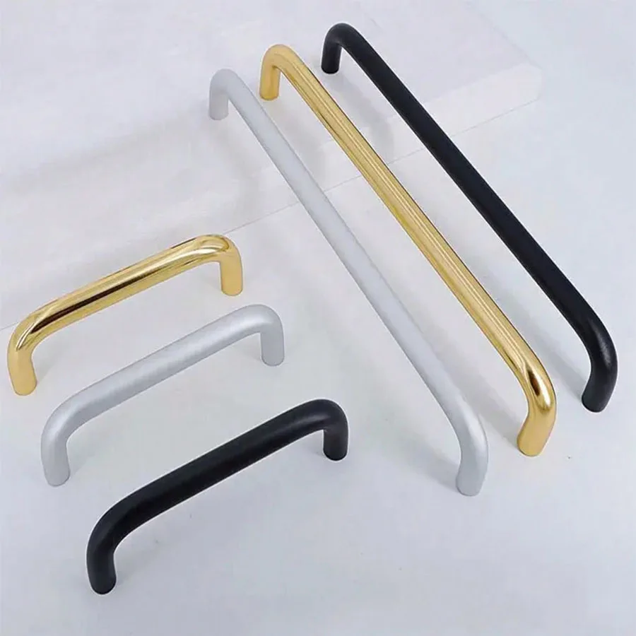 10pcs Solid Aluminum Alloy Kitchen Furniture Cabinet Knobs and Handles Funiture Door Pulls Wardrobe Cabinet Knob Drawer Handles