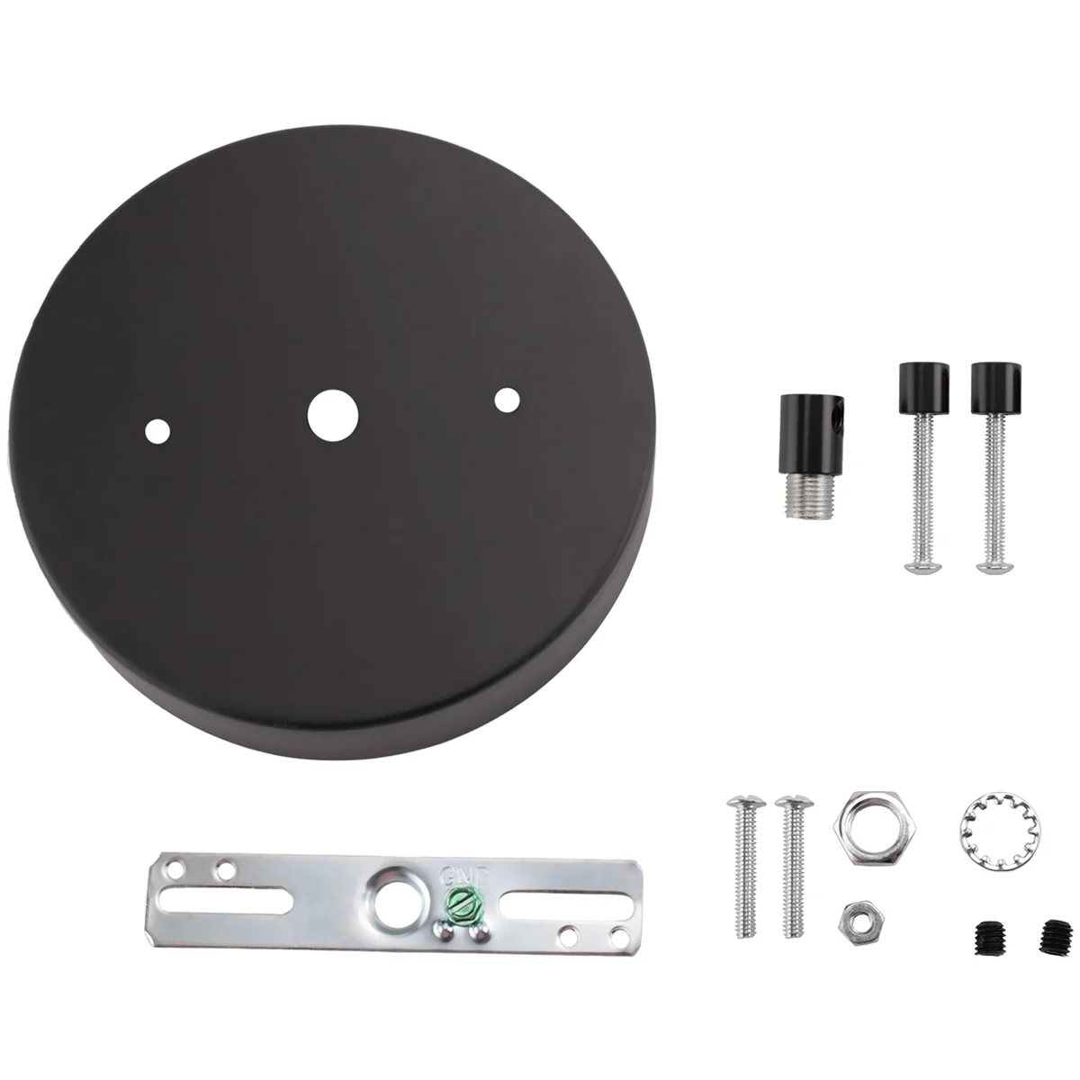 Kit d'éclairage de plafond CanAmendments, couvercle de plaque de suspension, tout le matériel de montage, lustre, noir