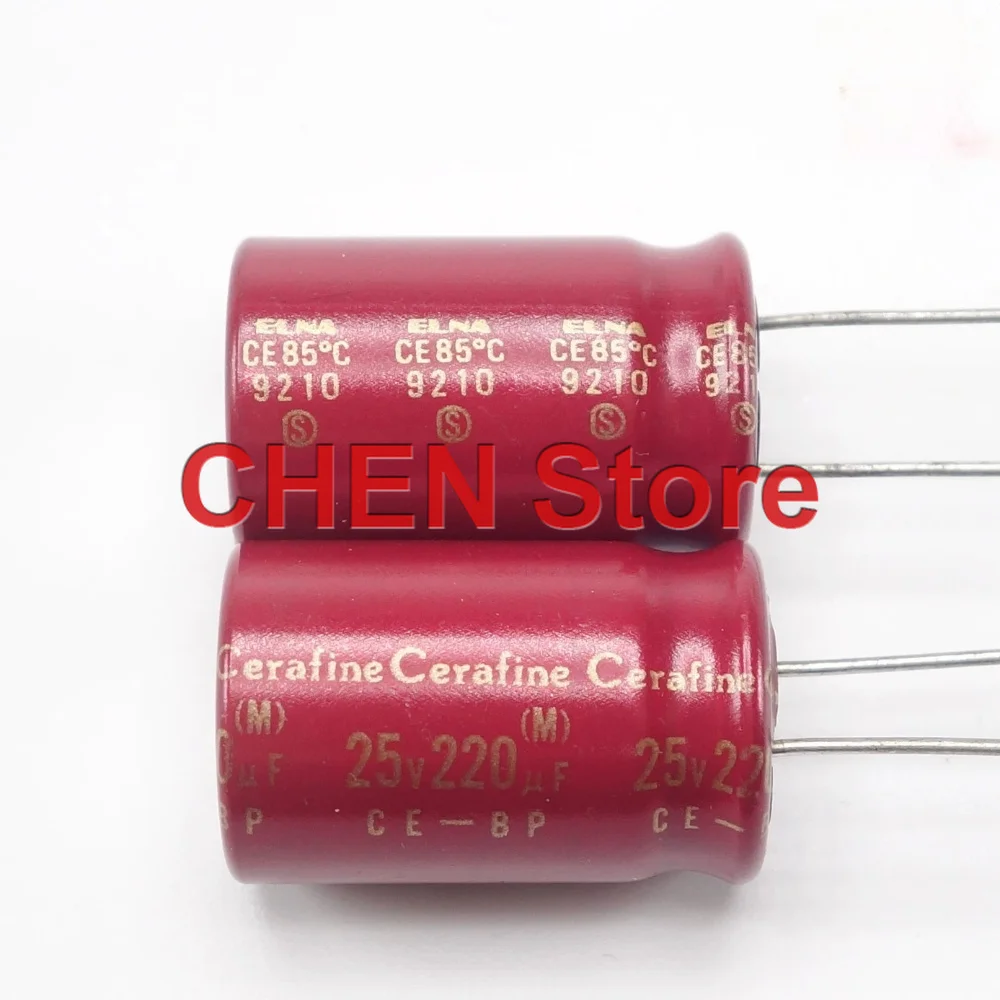 2pcs-lot-original-elna-cerafine-220uf-25v-16x25mm-85c-audio-electrolytic-capacitor-roa-ce-bp-25v220uf-free-shipping
