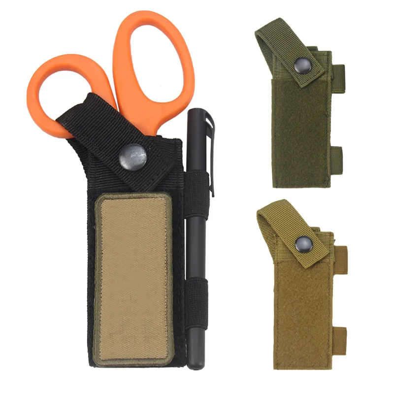 Tactical Medical EMT Scissor Shears Sheath Outdoor EDC Tools MOLLE Pouch Flashlight Knife Holster Hunting Bag