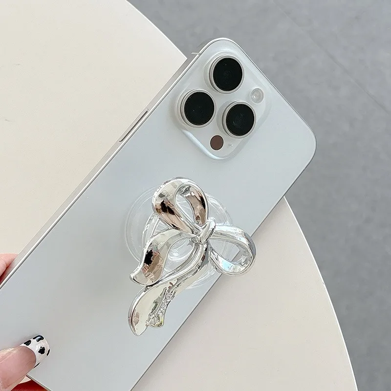 

Складная расширяемая электрическая ручка для телефона с бантом, держатель для мобильного телефона, ленивая настольная складная подставка