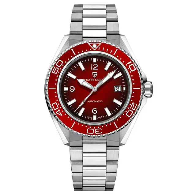 Neue PD-YS034 PAGANI DESIGN Automatikuhr 42mm Herren Armbanduhr Edelstahl Wasserdicht Mechanische Uhren Top-Marken-Uhr für Männer