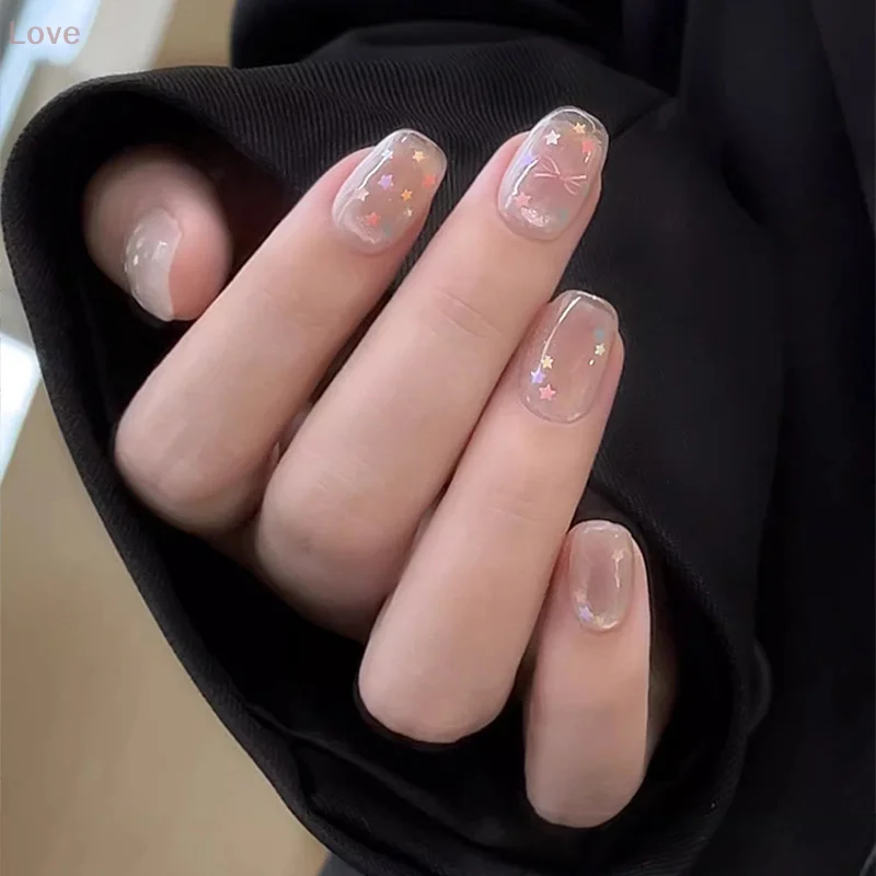 Süße Sternform Macaron Farbe Nagelglitter für Nail Art Nagel Charm Dekoration Zubehör Nail Art DIY