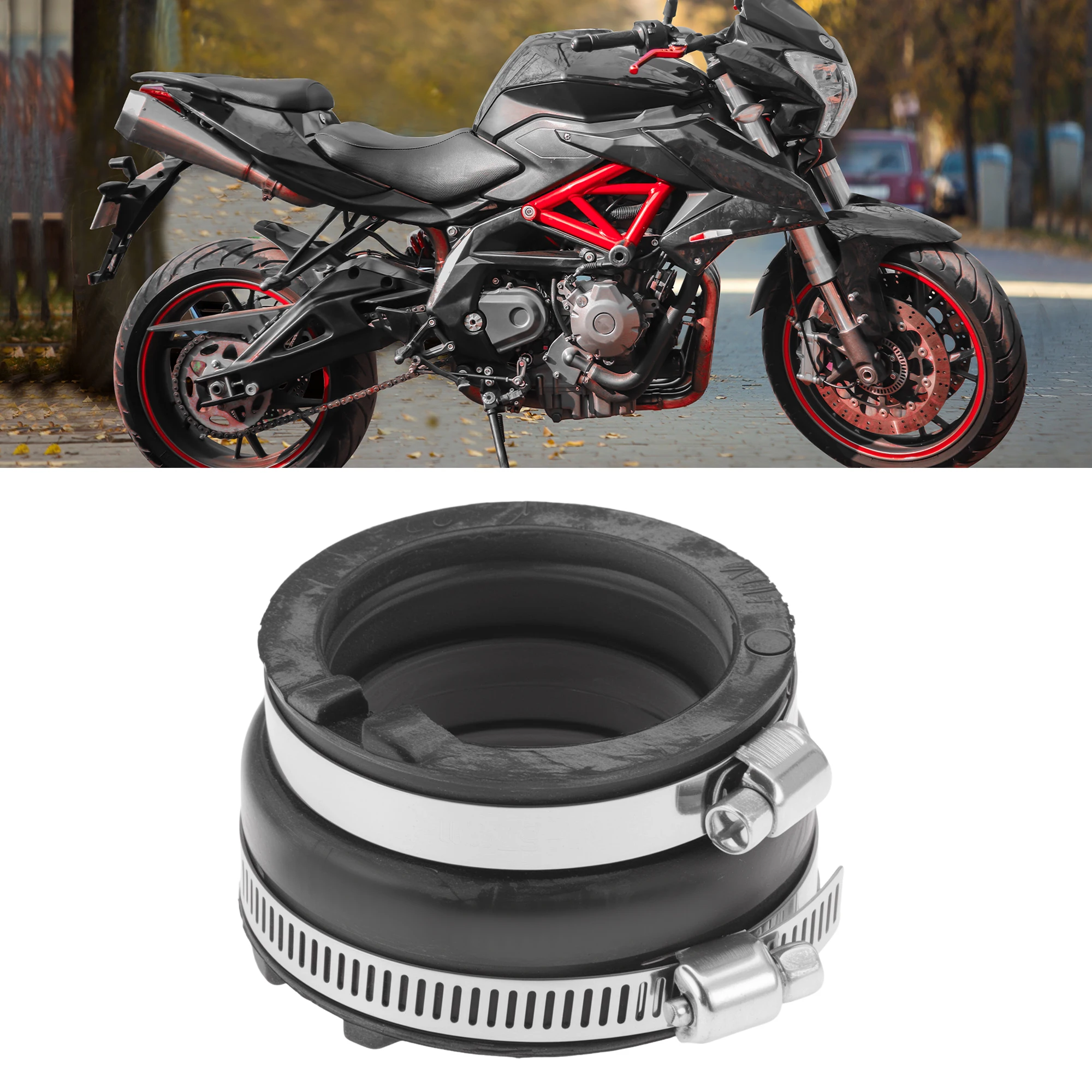 Motoforti Motorcycle Carburetor Connector for Yamaha YFM600 Grizzly 600 98-01 Rubber 1 pcs