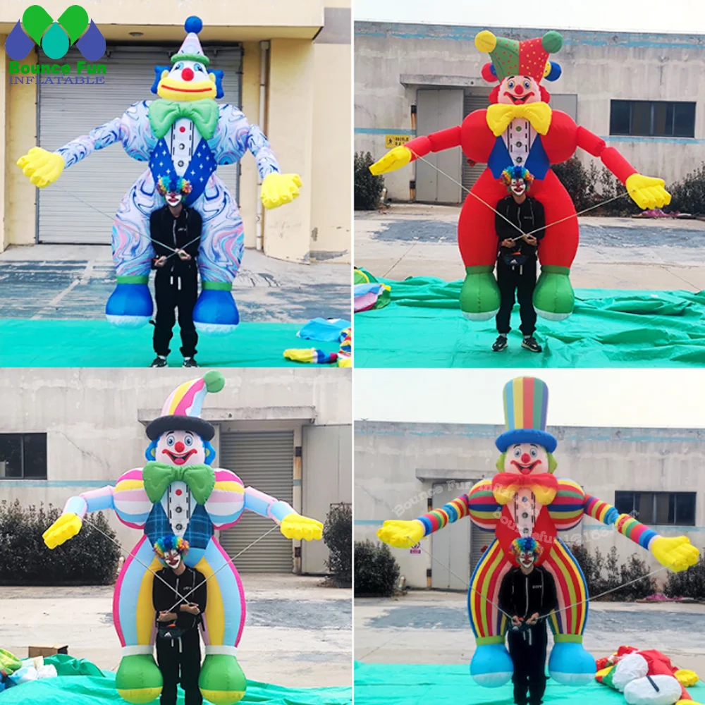 Opblaasbaar Clownskostuum 3.5M Grote Volwassenen Wandelende Joker Cartoon Poppettencircus Rekwisieten Performance Kostuum Voor Carnavalsoptocht