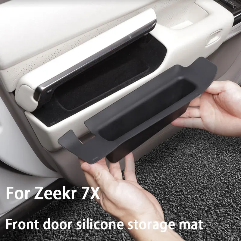 

Silicone Car Door Hidden Storage Box Dust Protection Pad for ZEEKR 7X 2024 2025 Interior Accessories