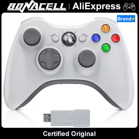 Gamepad for Xbox 360/Slim/PC Console Controller 2.4G Wireless W/Dual Vibration 6-Axis Gyro Joystick Game Remote Control Handle