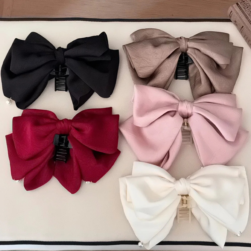 

Корейский осенне-зимний зажим для хвоста, модная заколка для волос с бантом, заколка для волос, большая Лолита, винтажные популярные ловит сладостей, kpop, новинка в подарок