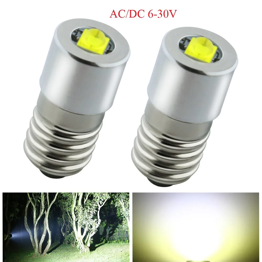 2Pcs P14.5S PR2 LED Flashlight Bulbs 3W CREE LEDs DC6-24V Maglite LED Upgrade Replacement Bulb for 12V 18V Flashlight.