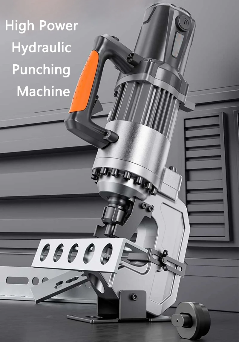 12mm/10mm Thick Portable Electric Hydraulic Punching Machine Angle Steel/Channel Steel/Copper/Aluminium Plate Powerful Puncher