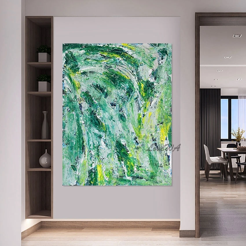 

Study Room Decor Abstract Acrylic Oil Paintings Frameless Canvas Art Wall Modern Idea Design Textured Hand Drawing Picture