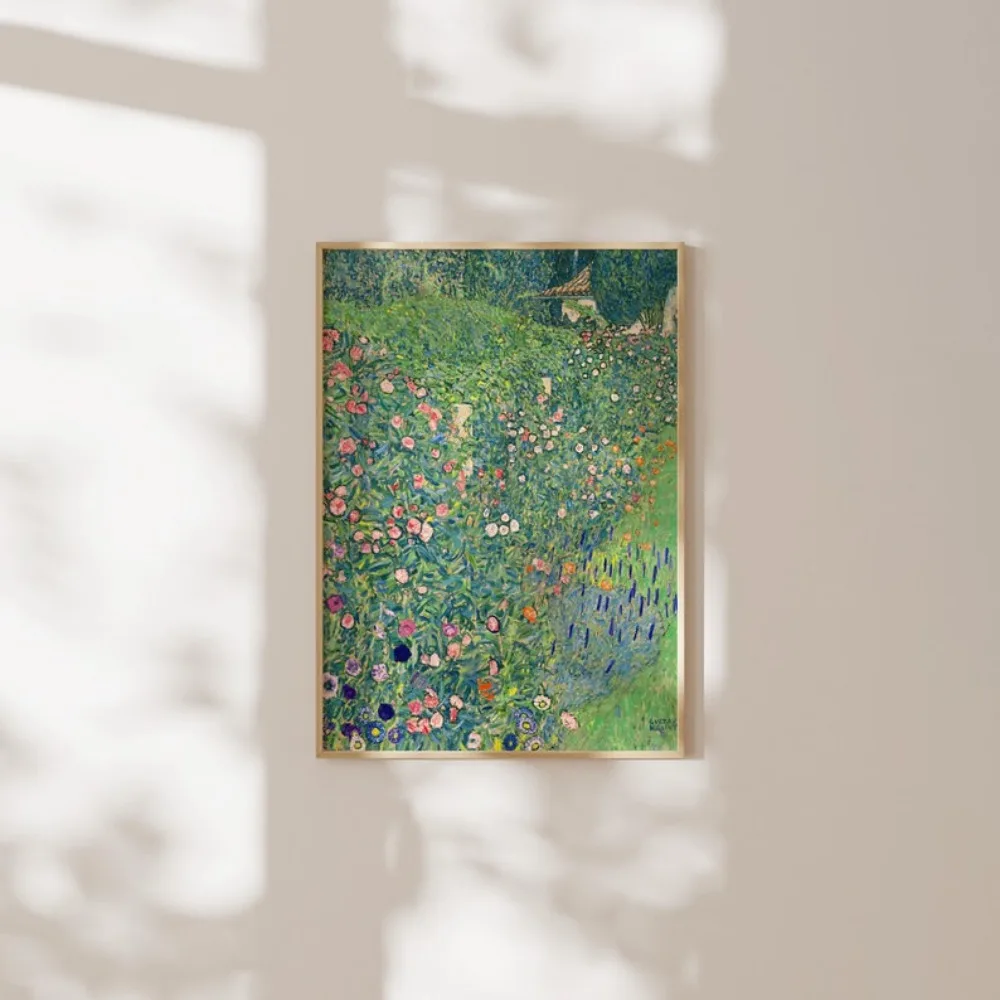صناعة الطباعة غوستاف كليمت: منظر طبيعي للحديقة الإيطالية 1913 ملصق فيلم مطبوع فني لتزيين الحائط لوحة قماشية بدون إطار