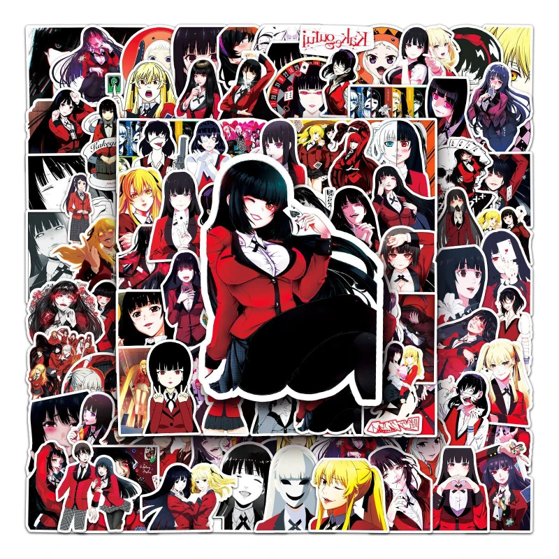 100/50/30PCS Yomozuki Runa Jabami Yumeko Anime Surrounding Graffiti Stickers Scooter Laptop Car Appearance Decoration Stickers